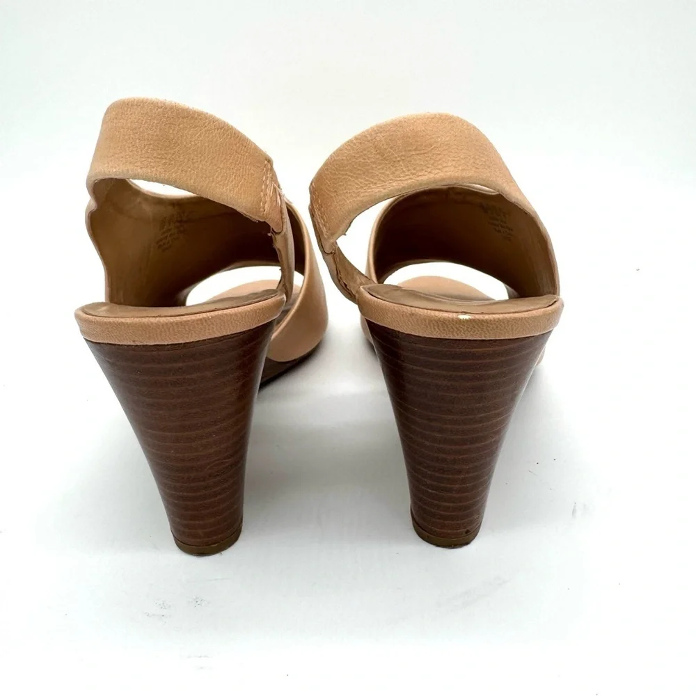 Franco Sarto Tahoe Tan Leather Wedge Sandals
